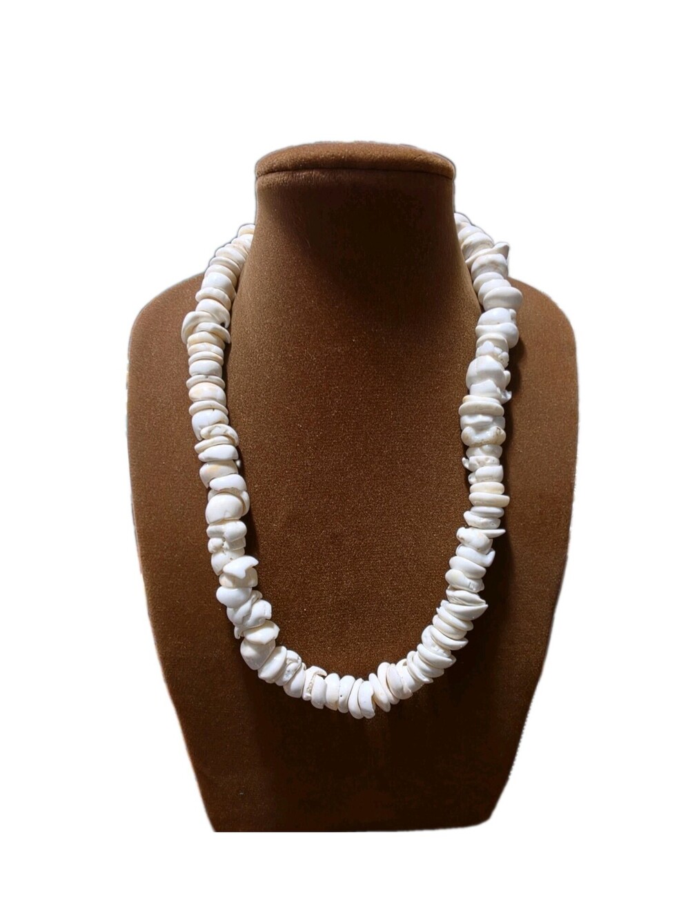 Vintage Handmade Puka Shell  necklace 18"